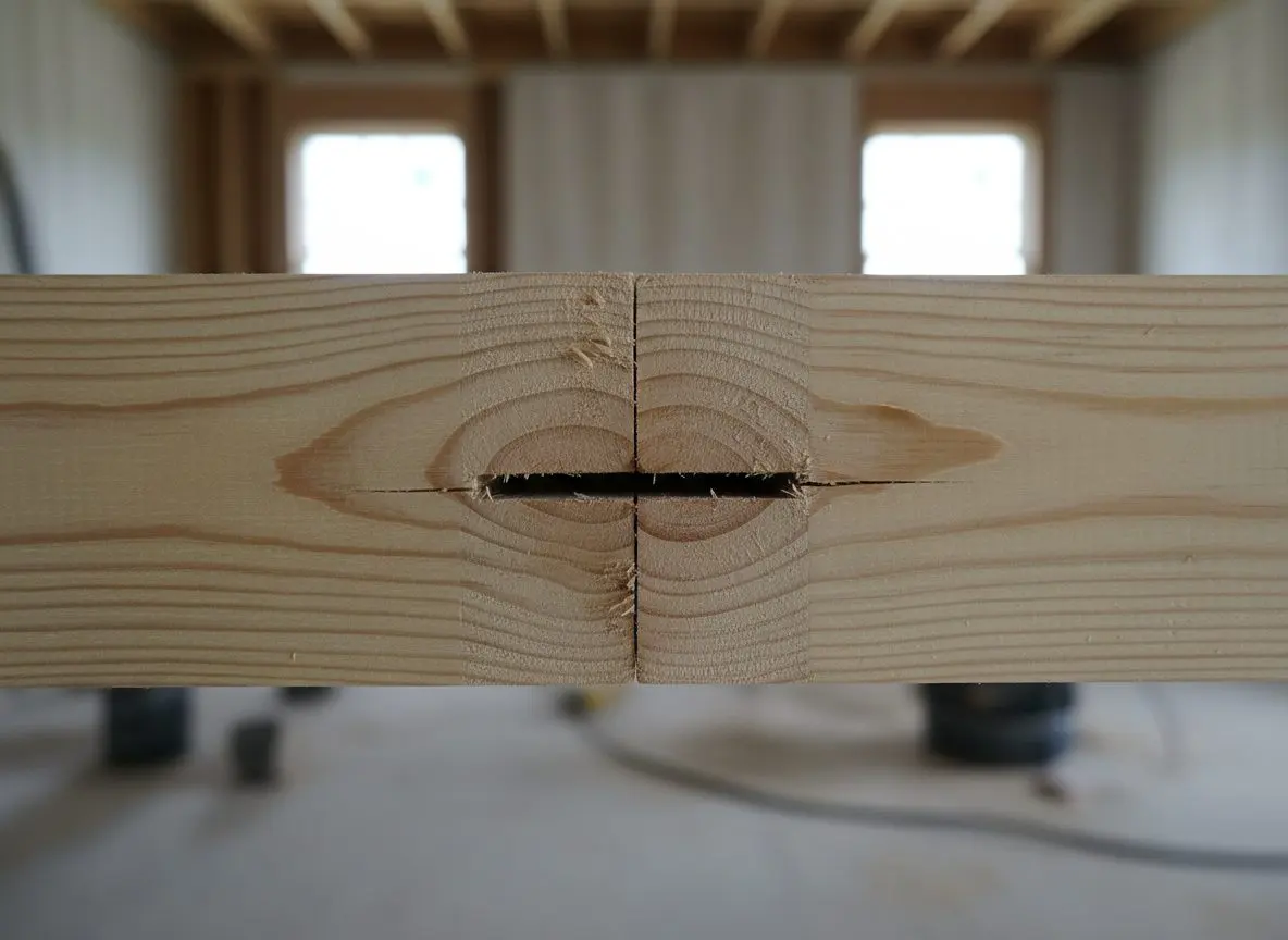 A butt joint with a back block behind it, the two cut ends drawn in to the block
